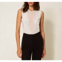 Twinset Dame Topper Hvit XS,