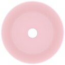 vidaXL Luksuriøs servant rund matt rosa 40x15 cm keramisk