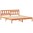  Sengestamme med hodegjerde Voksbrun 180 x 200 cm Heltre furu
