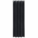  Gardiner med gardiner 2 pcs Svart 140 x 225 cm Fløyel
