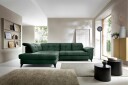 Inferne 5 seters Sofa med Sjeselong   Mørkegrønn