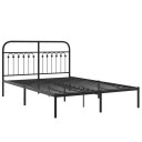  Sengeramme i metall med hodegavl svart 140x190 cm 8721102644894