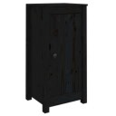 vidaXL Skjenker 2 stk svart 40x35x80 cm heltre furu