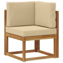 vidaXL Ute Hjørnesofa Solid akasietre