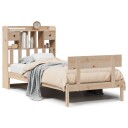  Seng med bokhylle uten madrass 90x200 cm heltre furu 8721158606150