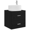  Vegghengt vaskeservant Svart eik 49,5 x 44,5 x 65,5 cm