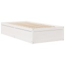  Sengeramme uten madrass hvit 90x190 cm heltre furu 8721102647826