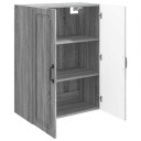vidaXL Vegghengt skap Grå Sonoma 66 x 34,5 x 90 cm Konstruert tre