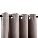 vidaXL Lystette gardiner med metallringer 2 stk gråbrun 140x245 cm