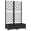 vidaXL Plantekasse med espalier svart 80x40x121,5 cm PP