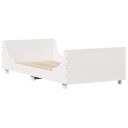  Sengeramme uten madrass hvit 90x190 cm heltre furu