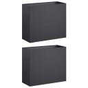 vidaXL Hageblomsterpotte 2 stk. Antrasitt 50 x 20 x 40 cm