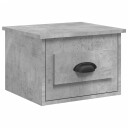 vidaXL Veggmontert nattbord betonggrå 41,5x36x28 cm