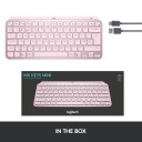 Logitech MX Keys Mini Trådløst Tastatur Nordisk Rosa med Belysning