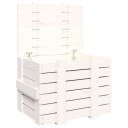 vidaXL Putekasse hvit 58x40,5x42 cm heltre furu
