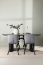 Venture Home   Spisegruppe Isolde med 4 stk stoler Lilja   Svart