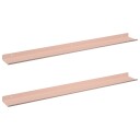 vidaXL Flytende hylle Veggmontert 2 pcs Rosa 80 x 9 x 2,5 cm Stål