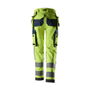 Snickers Workwear ProtecWork 6768 Varselbukse varsel, gul/marinblå, dame, klasse 2, flammehemmende 54, Klær