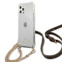 Guess Transparent Hardcase til iPhone 12/12 Pro 6,1" med Gullkjede