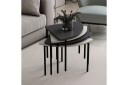 Rusele Sofabord 90 cm - Hvit/Antrasitt