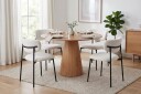 Siena spisegruppe rund 110 cm eik med 4 Lucy spisestoler - Eik