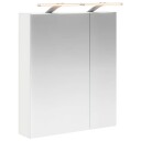  Baderomsspeilskap med dør Hvit 60 x 14,5 x 70 cm Konstruert tre