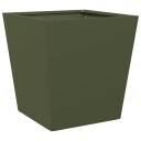  Plantekasse olivengrønn 40x40x40 cm stål