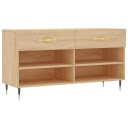 vidaXL Skoskap sonoma eik 102x35x55 cm konstruert tre