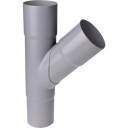 Plastmo grenrør Ø90x75mm 45° grå
