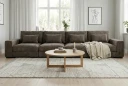 Dubai 4 seters sofa ekstra dyp i Chenille   Mørkebrun