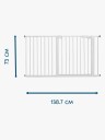 Babydan Premier Sikkerhetsgrind + 9 Forlengelsesdeler 132,5-138,7 Hvit