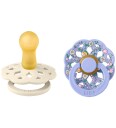 BIBS x Liberty Böhmen Smokker Str. 2 Rund 2 pack Chloe BIBS 6 18 md Smokk Hvit Lilla 62 86