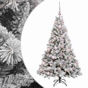 vidaXL Kunstig juletre med julekuler 150 cm 150 LED-lys Varmhvit