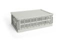Hay Colour Crate Plastic Large Lokk Grey