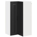vidaXL Vegghjørneskap PORTO Svart 57 x 57 x 100 cm Konstruert tre