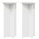 vidaXL Planteholder 2 pcs Høgglans hvit 40 x 40 x 80 cm Konstruert tre