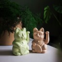 Donkey Lucky Cat Maneki-Neko Pastel green 330548