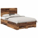  Sengestamme med skuff Gammelt tre 120 x 190 cm Konstruert tre