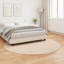  Kunstpels Kanin Teppe Olite Gråbrun Ø 200 cm Polyester