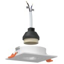  Spotlights Med Søkelys 12 Pcs Hvit 9 Xcm Aluminium