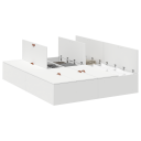  Oppbevarings Sengramme Hvit 140x190 cm 3335429