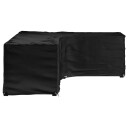 vidaXL L-formet hagemøbeltrekk 16 maljer 260x210x80 cm