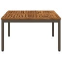 vidaXL Kaffebord Naturlig og Kaffe 80 x 80,5 x 45 cm Solid akasietre