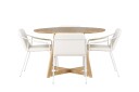Venture Home Yakidon Spisegruppe 120 cm Rund med 4 Tvista Stoler Beige
