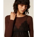 Twinset Dame Topper Brun M,