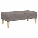  Benk Taupe 113x57x39 cm Stoff