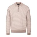 Axton Sweater Dark Sand S Jaquard button sweater