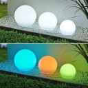 Lindby Lago LED-solcellelampe RGBW, 3er sett kuler