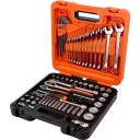 Bahco 98 Deler Pipenøkkelsett 1/4" & 1/2" Høykvalitets Verktøysett