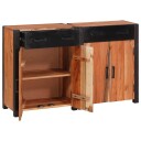  Serviesskap 2 pcs Brun 110 x 30 x 75 cm Massivt akasietre